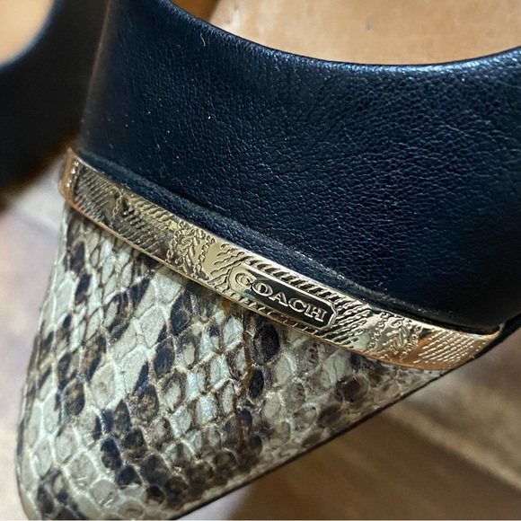 Coach • NACIE Snake Toe Leather Stilettos - Picture 4 of 12